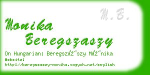 monika beregszaszy business card